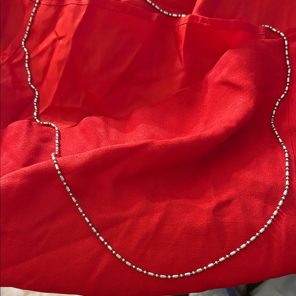 Elegant Silver Beaded Necklace